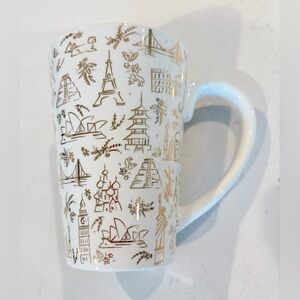 Hallmark International White & Gold Ceramic Mug